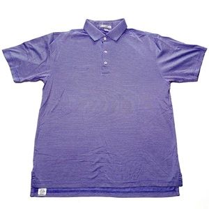 Peter Millar 1/4 Button Polo Shirt Medium Purple